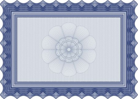 Diploma template or certificate template. Vector pattern that is used in money and certificate.With guilloche pattern and background. Sophisticated design.