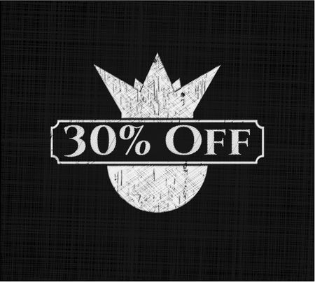 30% Off on chalkboard