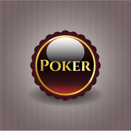 Poker gold shiny emblem