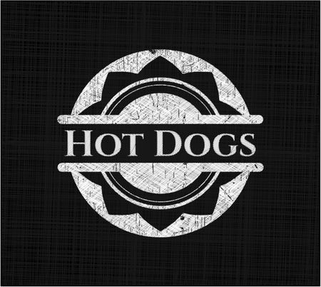 Hot Dogs on chalkboard