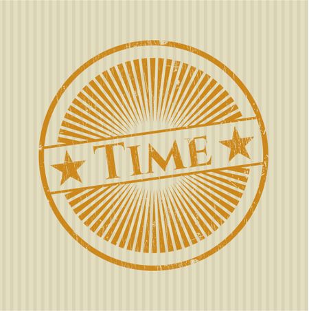 Time rubber grunge stamp