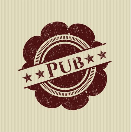 Pub rubber grunge stamp