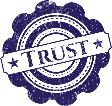 Trust rubber grunge stamp
