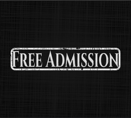 Free Admission chalk emblem