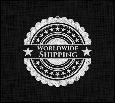 Worldwide Shipping written on a blackboard
