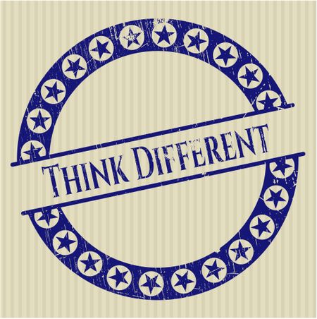 Think Different rubber grunge stamp