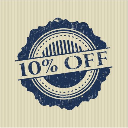 10% Off rubber grunge seal