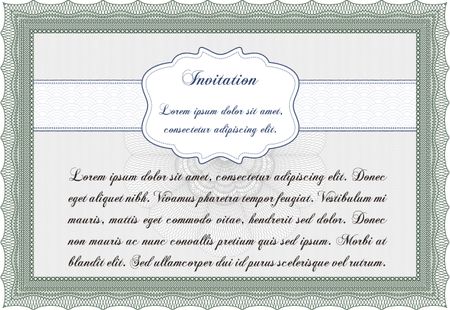 Invitation template. Complex background. Cordial design. Border, frame.
