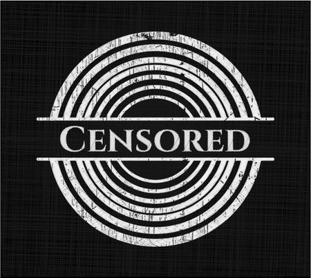 Censored chalk emblem