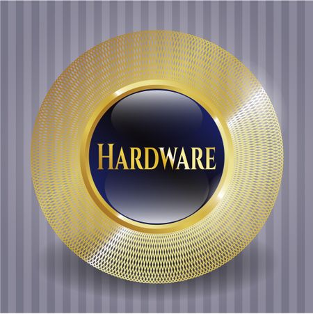 Hardware gold shiny badge