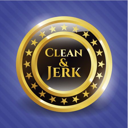 Clean & Jerk gold shiny emblem