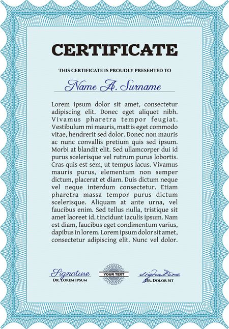 Diploma. Modern design. Vector pattern that is used in currency and diplomas.Complex background. 