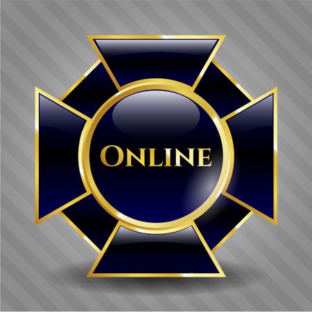 Online gold shiny badge
