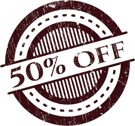 50% Off grunge seal