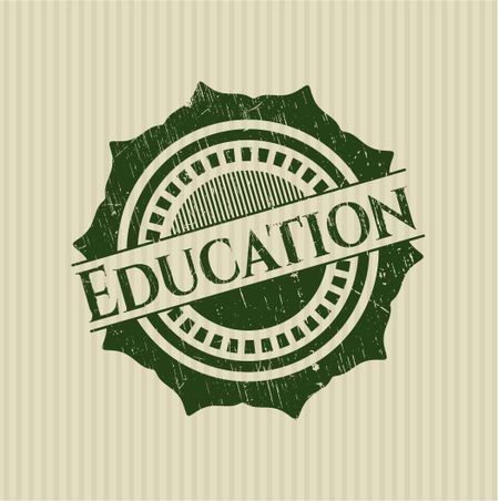 Education rubber grunge stamp