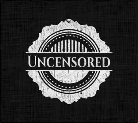 Uncensored chalkboard emblem