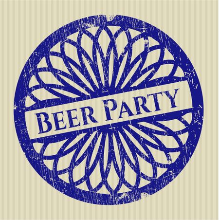 Beer Party rubber grunge seal