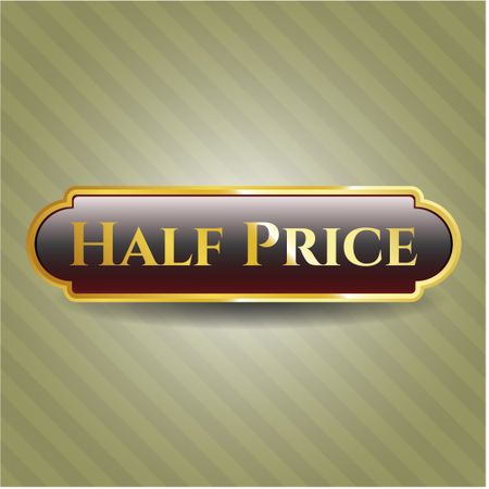 Half Price gold shiny badge