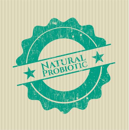 Natural Probiotic rubber grunge stamp