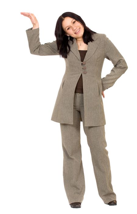 business-woman-leaning-imaginary-white-background-3161860 business woman leaning on something imaginary over a white background