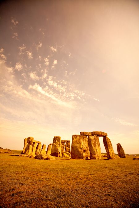 Beautiful picture of Stonehenge with a sepia effect