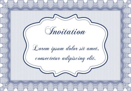 Invitation template. Detailed.Printer friendly. Sophisticated design. 