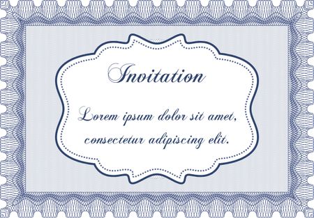 Invitation template. Detailed.Printer friendly. Sophisticated design.