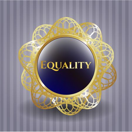 Equality gold shiny badge