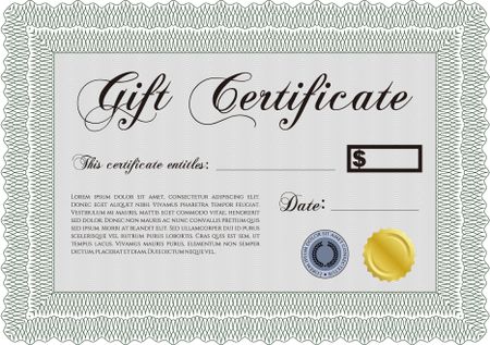 Formal Gift Certificate. Printer friendly. Customizable, Easy to edit and change colors.Excellent design. 