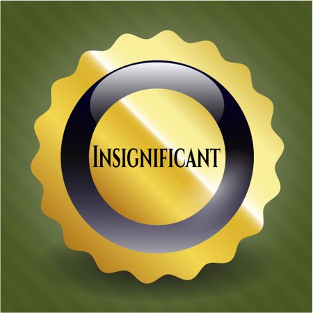 Insignificant gold shiny emblem