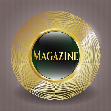 Magazine gold shiny badge