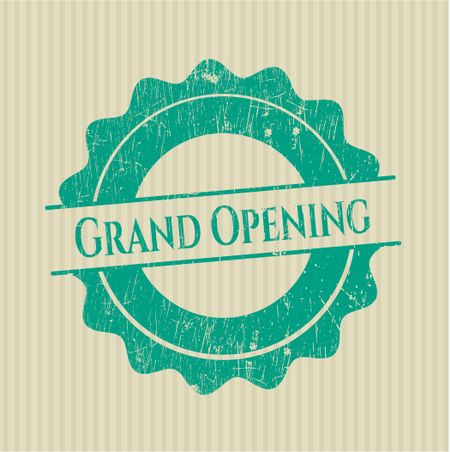 Grand Opening rubber grunge seal