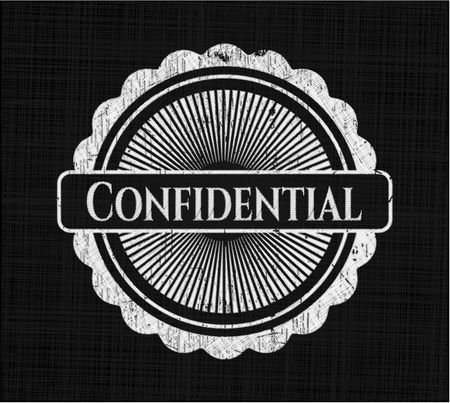 Confidential on chalkboard