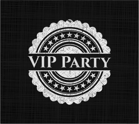 VIP Party on blackboard