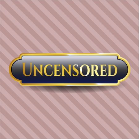 Uncensored gold shiny emblem