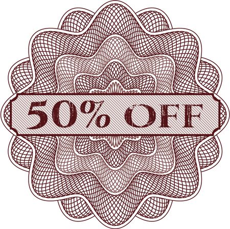 50% Off abstract rosette