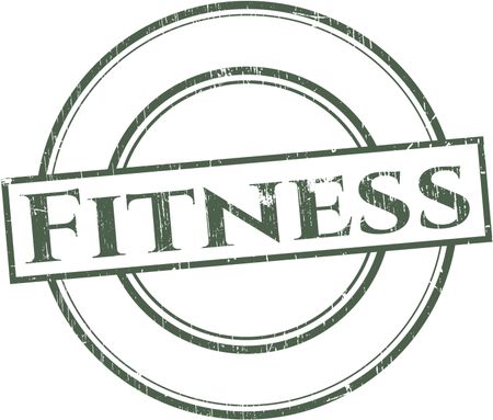 Fitness rubber grunge stamp