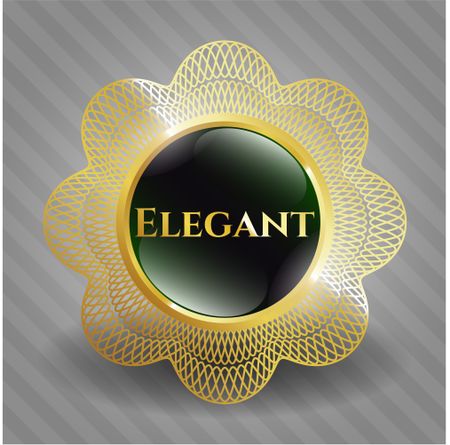 Elegant gold badge