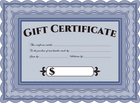 Retro Gift Certificate. Border, frame.Nice design. With linear background. 