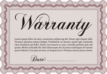 Sample Warranty template. Very Customizable. With sample text. With sample text. 