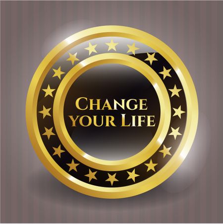 Change your Life gold shiny badge