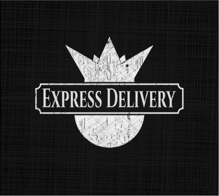 Express Delivery chalkboard emblem