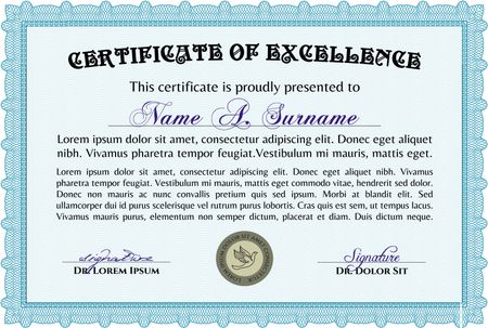 Diploma template. Complex background. Diploma of completion.Modern design. 