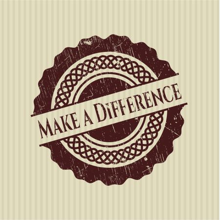 Make a Difference rubber stamp