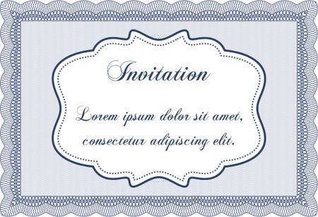 Retro invitation template. Border, frame.Excellent complex design. With complex linear background.