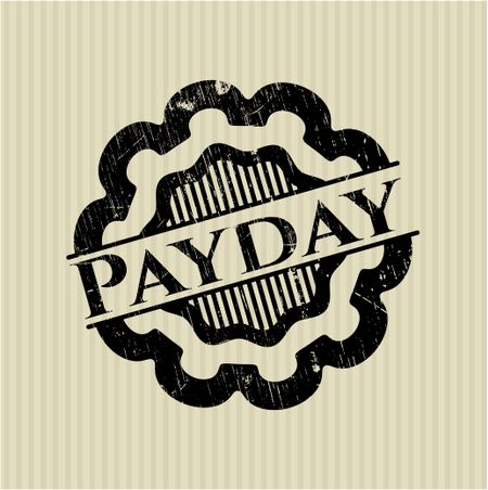 Payday rubber grunge stamp
