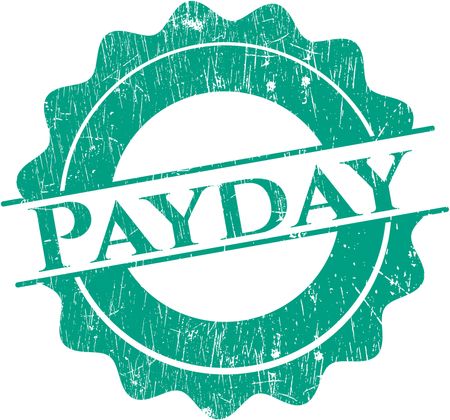 Payday rubber grunge stamp