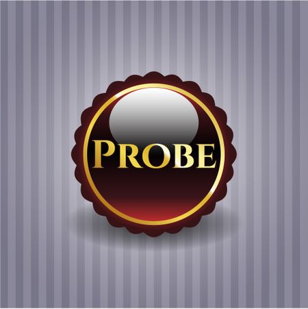 Probe red shiny badge