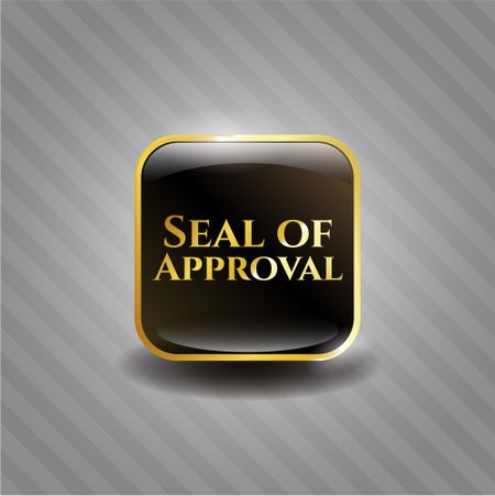 Seal of Approval gold shiny emblem