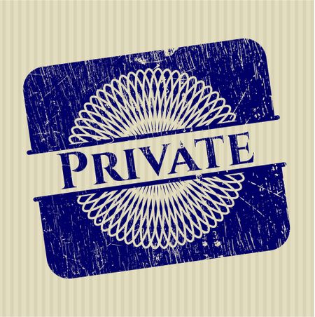 Private rubber grunge stamp